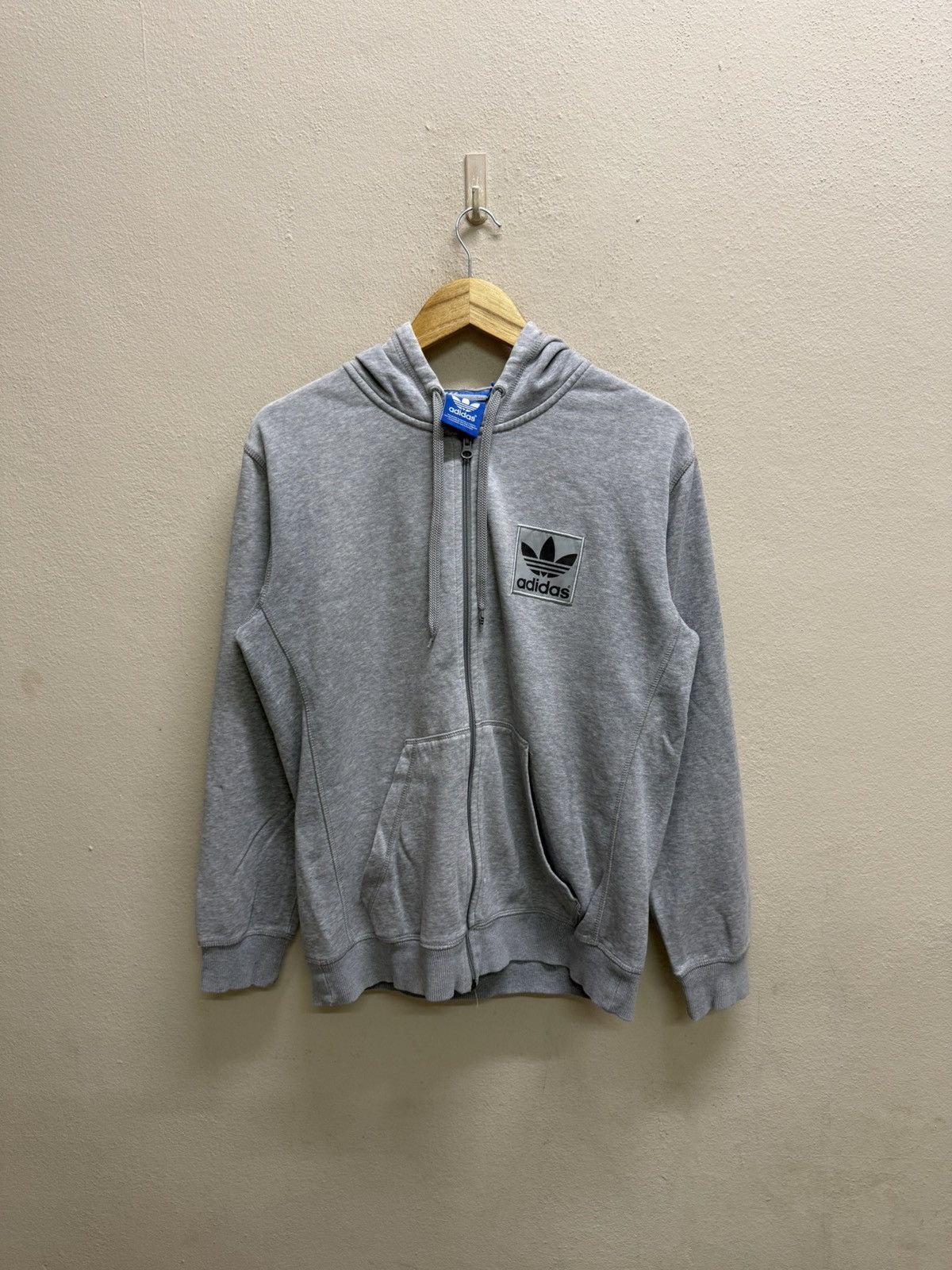 Adidas Adidas Trefoil Chest Logo Patch Zip Up Sweater Hoodie Size US M / EU 48-50 / 2 - 18 Thumbnail