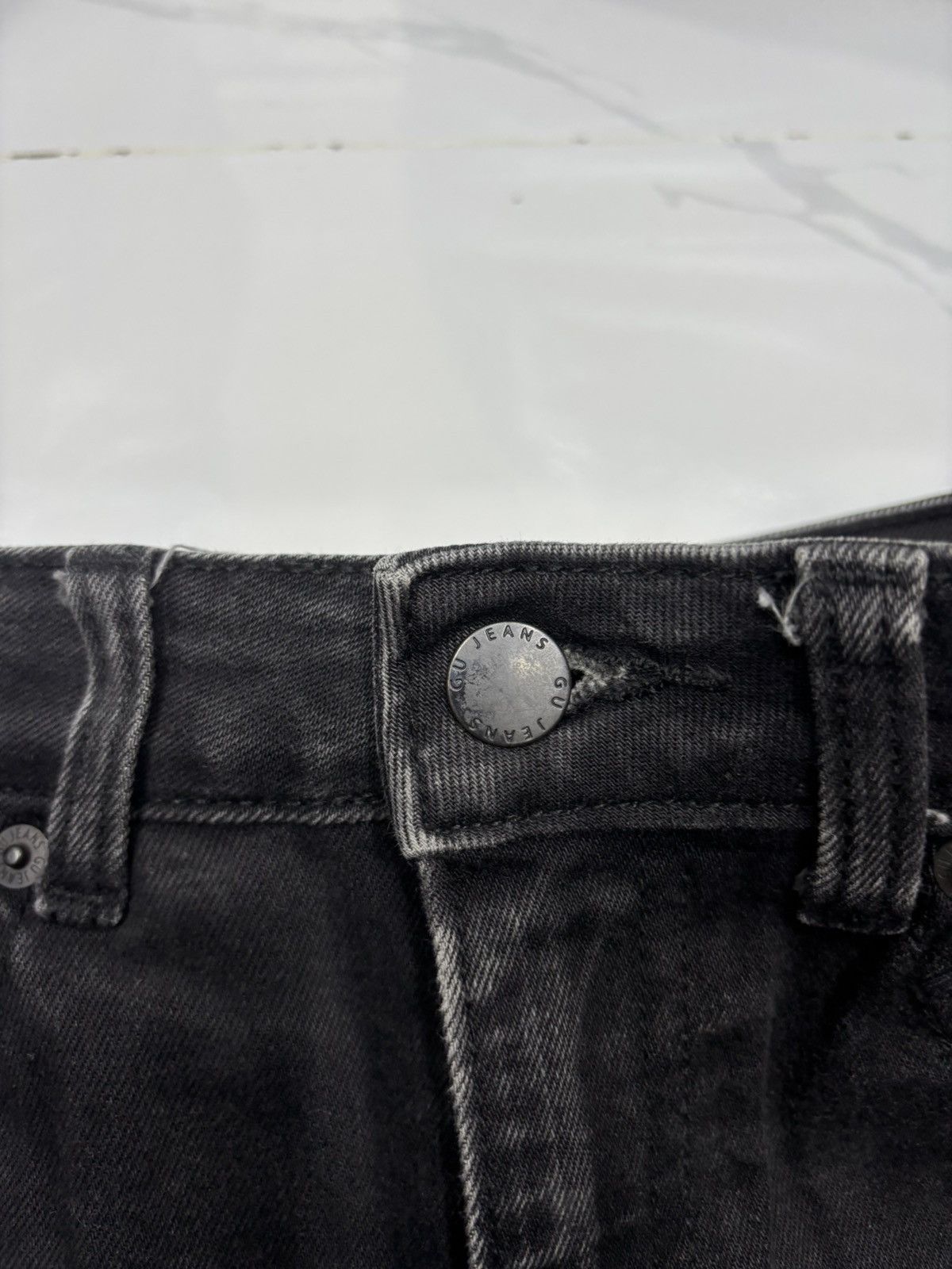 GU 🔥Vintage GU Black Flared Bootcut Denim Jeans Size 25" / US 0 / IT 36 - 9 Thumbnail