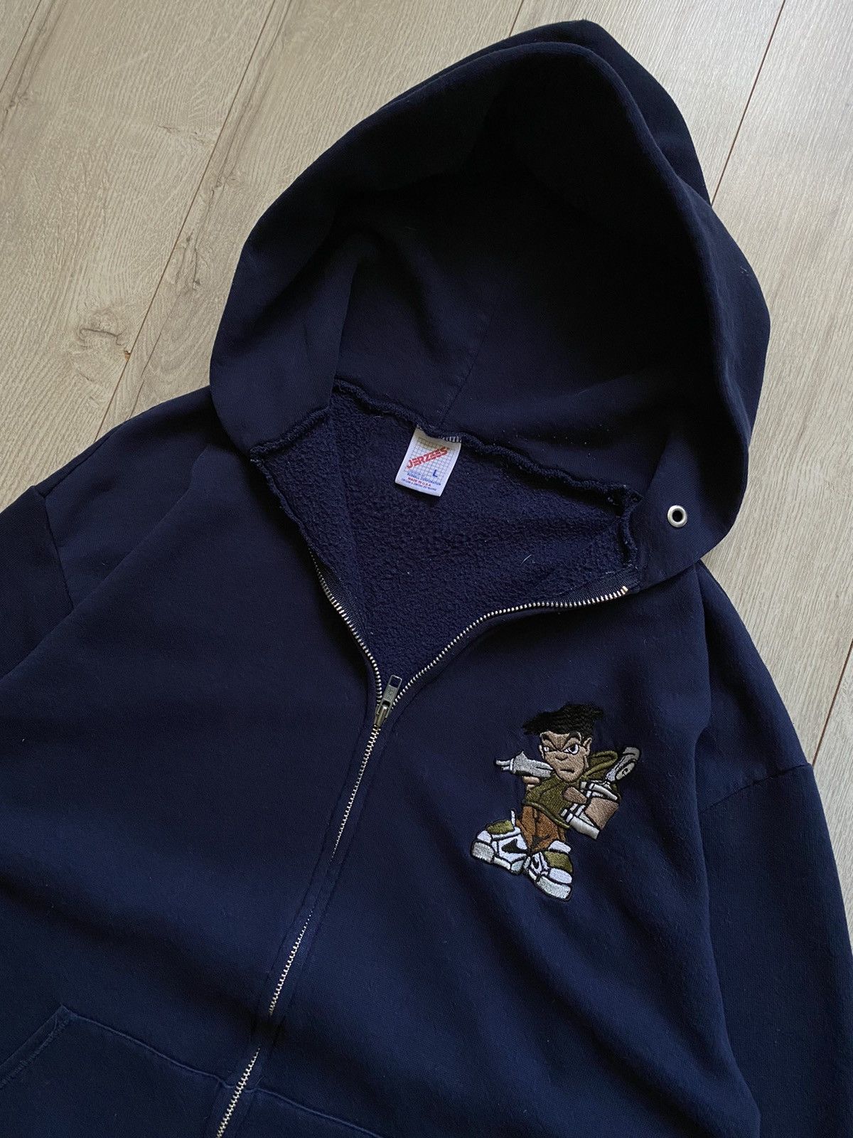 Vintage Vintage zip up hoodie 90s Hip-Hop USA skate blue cotton Size US M / EU 48-50 / 2 - 2 Thumbnail