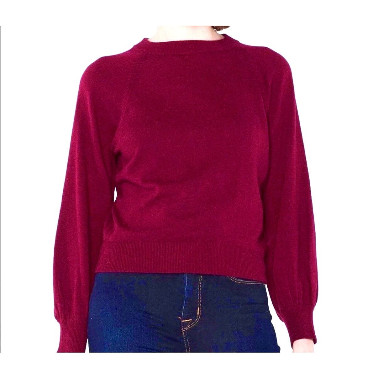 MISA Los Angeles $260 New Misa Los Angeles Landri Knit Top - Cranberry - XS Size XS / US 0-2 / IT 36-38 - 1 Thumbnail