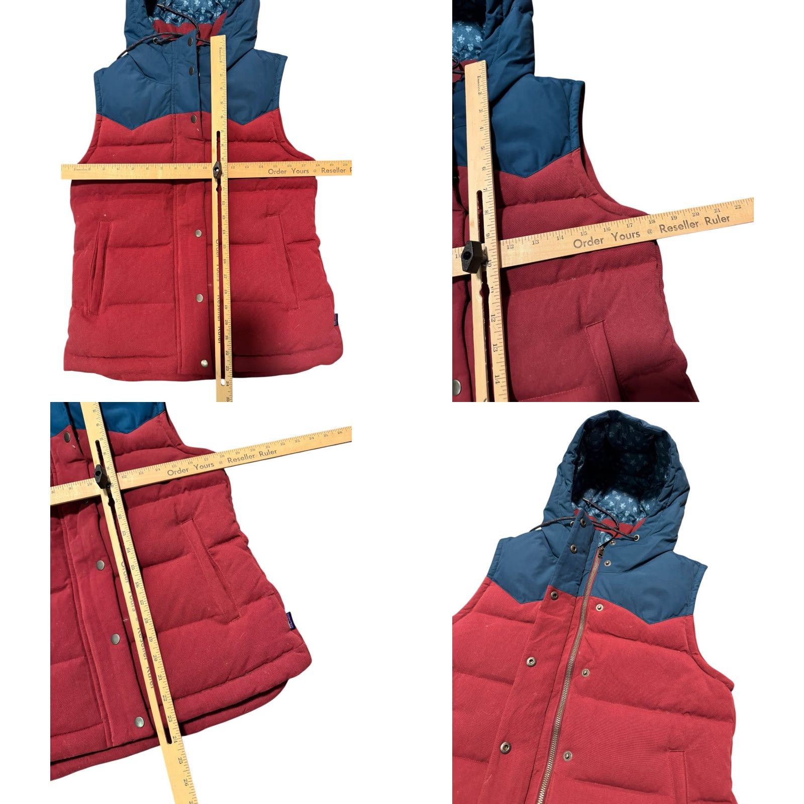 Patagonia **PATAGONIA Women's S Red Navy Floral Hooded Down Vest** User: PATAGONIA Women's S Red Navy Floral Hooded Down Vest Size S / US 4 / IT 40 - 9 Thumbnail
