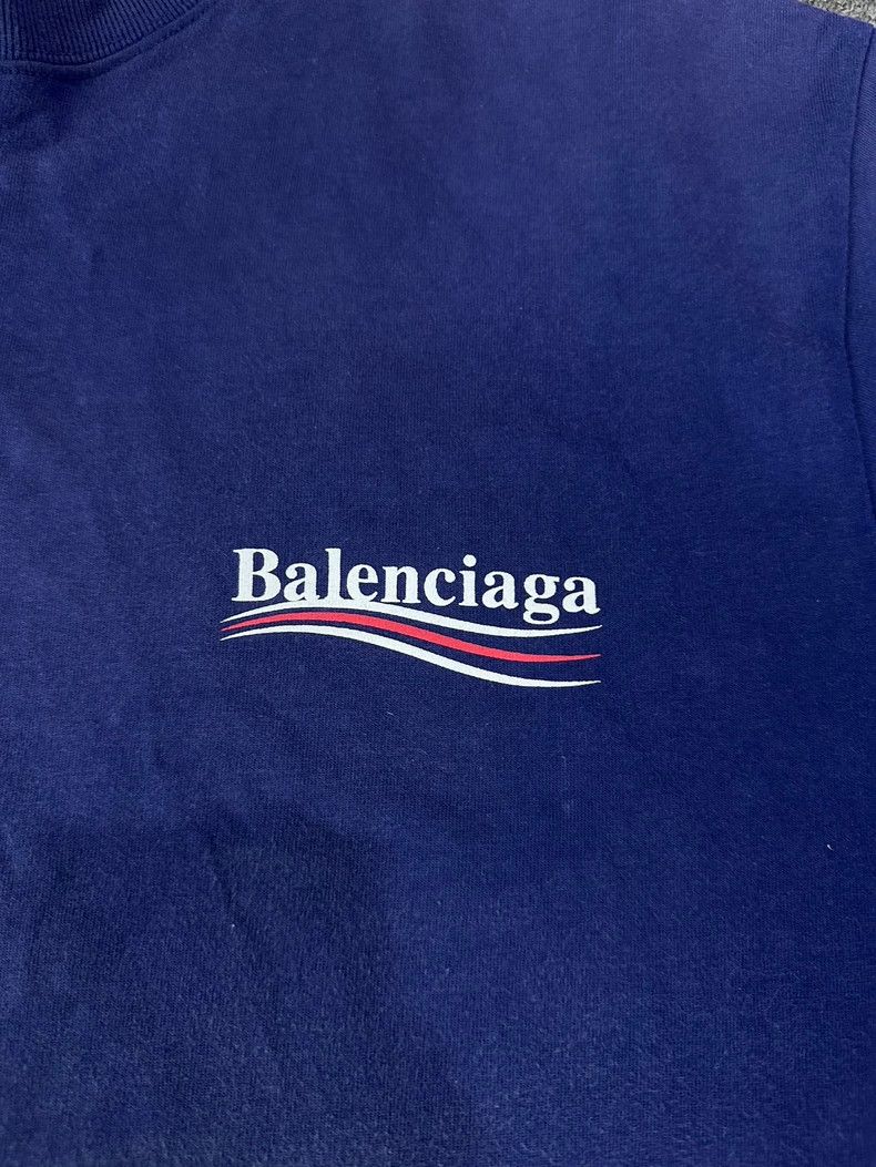 Balenciaga Balenciaga Blue coke printing to make old short sleeves Size US XS / EU 42 / 0 - 4 Thumbnail