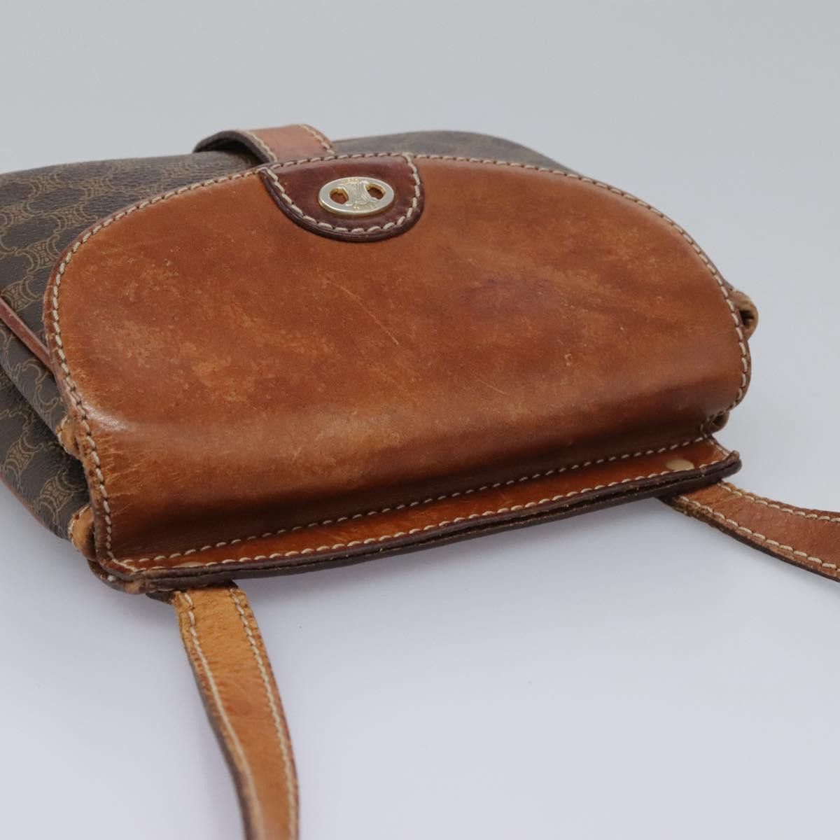 Celine CELINE Macadam Canvas Shoulder Bag Pvc Leather Brown Size ONE SIZE - 6 Thumbnail