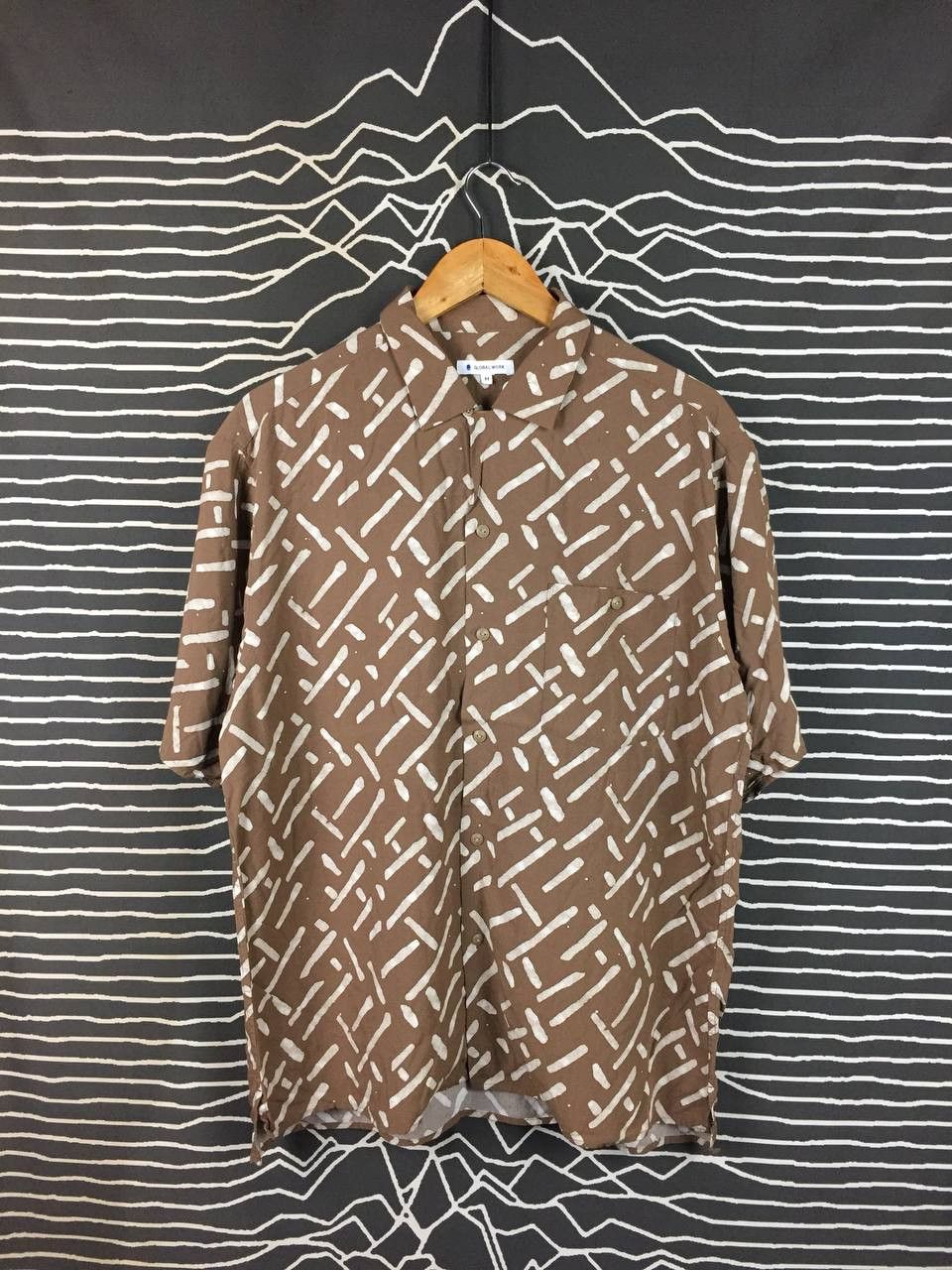 Global Work Global Work Abstract Brushstroke Rayon Camp Collar Shirt Size US M / EU 48-50 / 2 - 2 Thumbnail