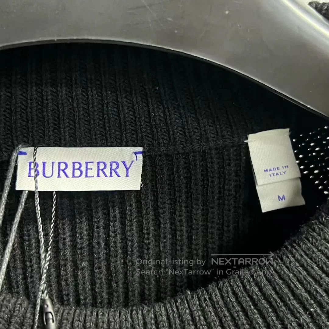 Burberry burberry black crewneck long-sleeve sweater. Size US M / EU 48-50 / 2 - 4 Thumbnail