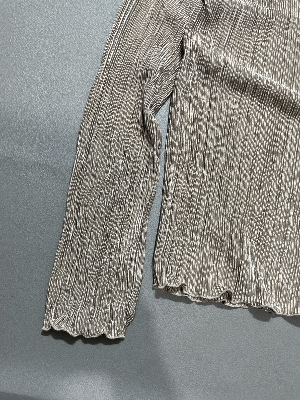 Issey Miyake Undefined Japan brand Glitter Pleated Longsleeve issey style Size L / US 10 / IT 46 - 2 Thumbnail