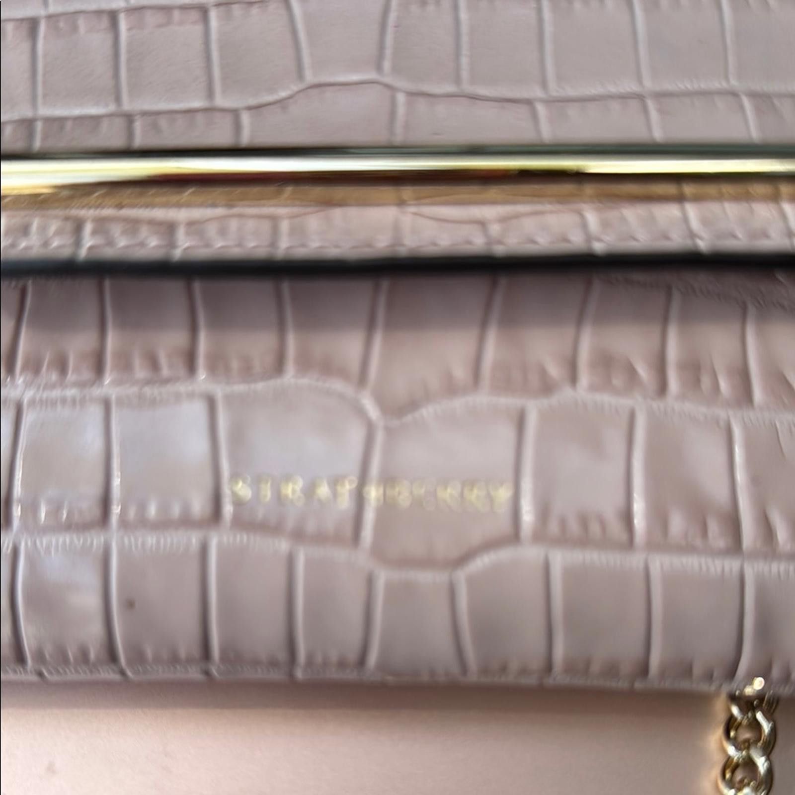 Strathberry Strathberry pink Tan Croc-Embossed Clutch Size ONE SIZE - 4 Thumbnail