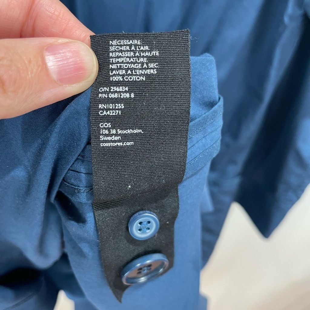 Cos COS Blue Long Jacket with Gathered Back Size 2 Size XS / US 0-2 / IT 36-38 - 13 Thumbnail