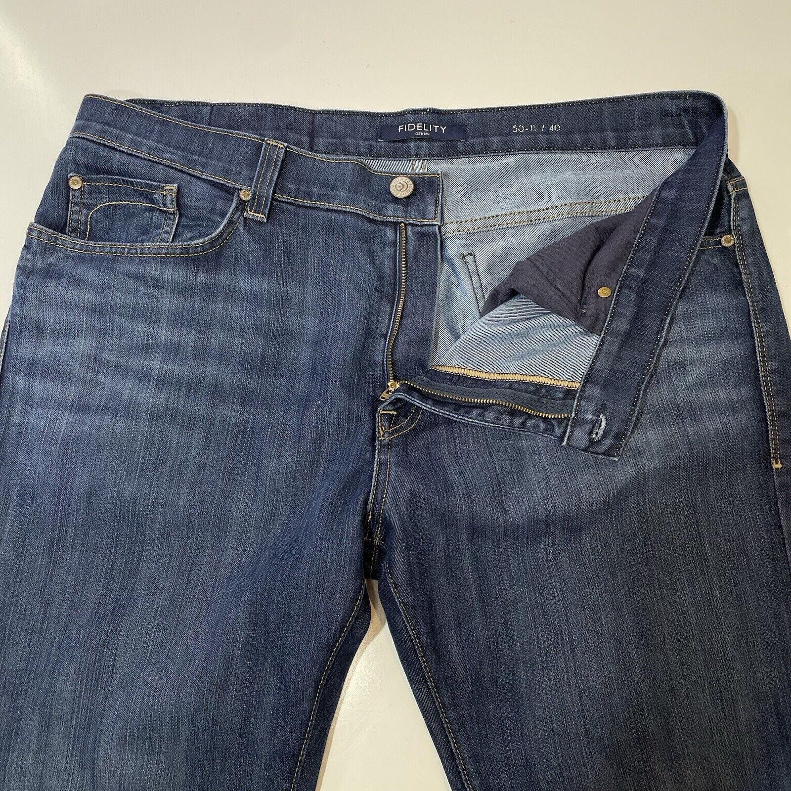 Fidelity Fidelity Denim Men’s 50-11 Calvary Relaxed Blue Jeans Sz 40 Size US 40 / EU 56 - 8 Thumbnail