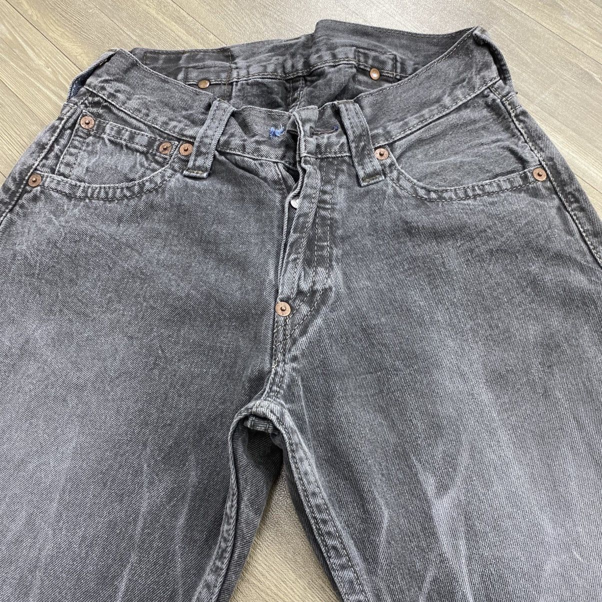 Levi's Vintage Clothing Y2K Vintage Levis Clawmark Grunge Black Faded Baggy Jeans Size US 27 - 3 Thumbnail