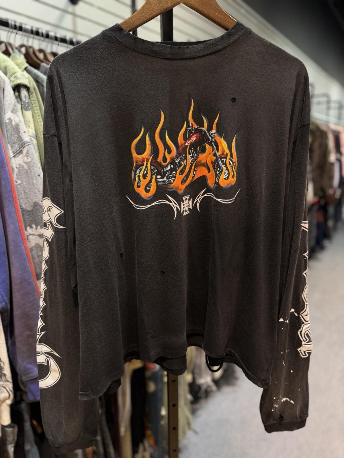 HMDD HMDD Biker Washed Black Longsleeve T-Shirt Size (Medium) Size US M / EU 48-50 / 2 - 4 Thumbnail