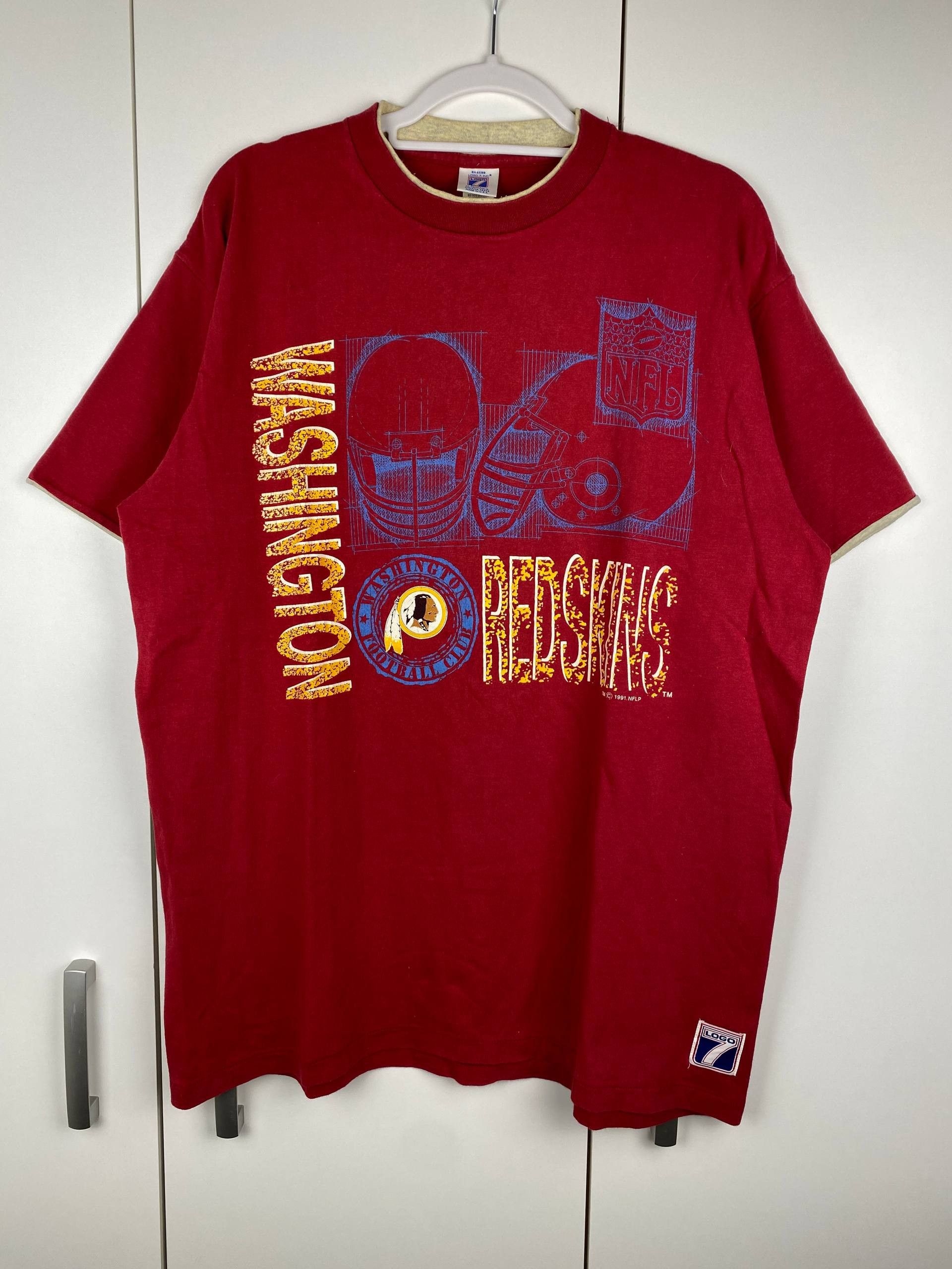 Logo 7 Vintage Washington Redskins 1991 NFL Logo 7 90s Tee Size US XL / EU 56 / 4 - 1 Thumbnail