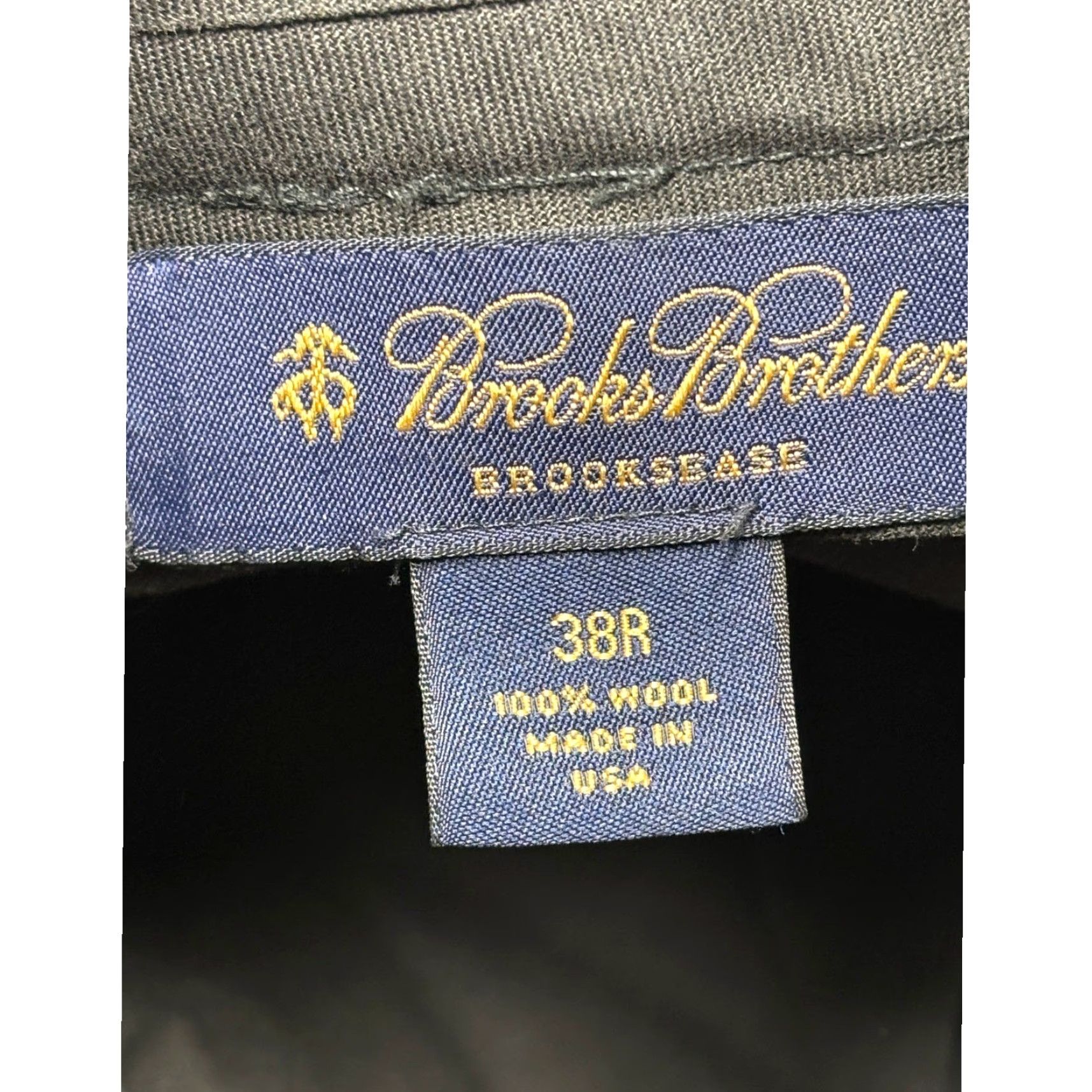 Brooks Brothers Brooks Brothers Brooksease Mens W38L28 Charcoal Gray Wool Pleated Cuffed USA Suit Pants Size 38R - 5 Thumbnail