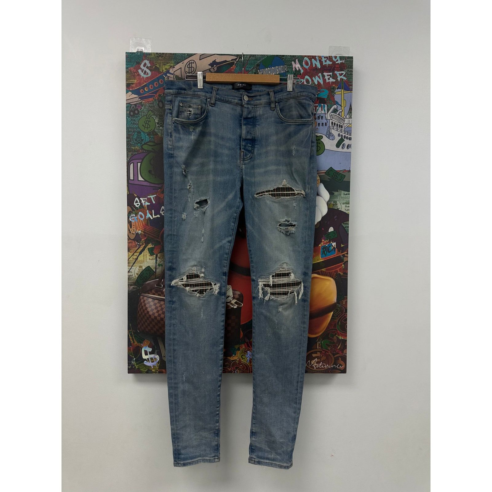 Amiri Amiri MX1 Plaid Jeans Used 38 Size US 38 / EU 54 - 2 Thumbnail