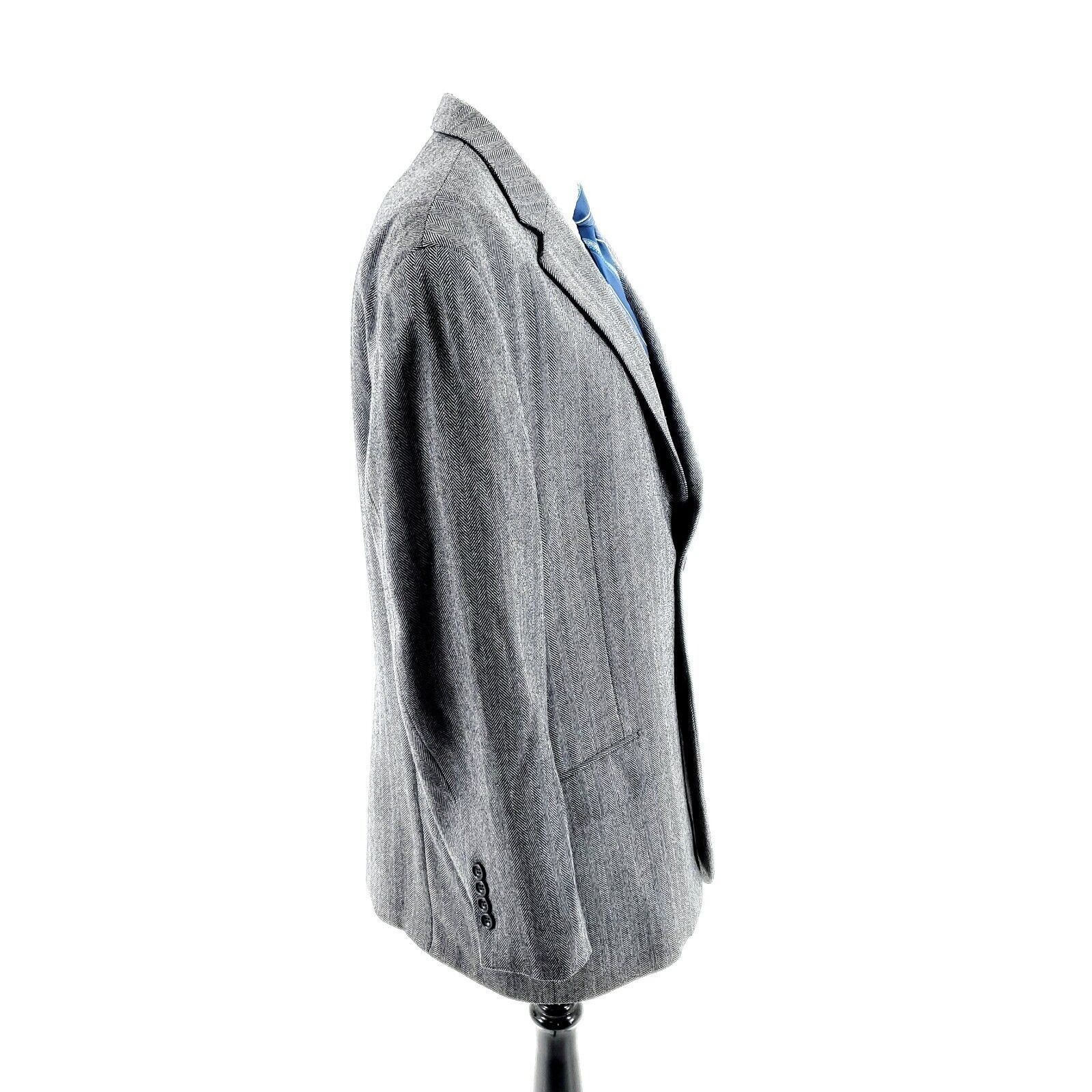 Joseph & Feiss Joseph & Feiss Gold Tweed Lambswool 2 Button Sport Coat 44R Size 44R - 6 Thumbnail