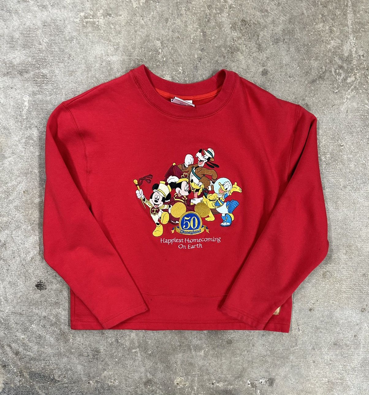 Disney Crazy Y2K Disneyland 50th Anniversary Sweatshirt Size M / US 6-8 / IT 42-44 - 1 Thumbnail