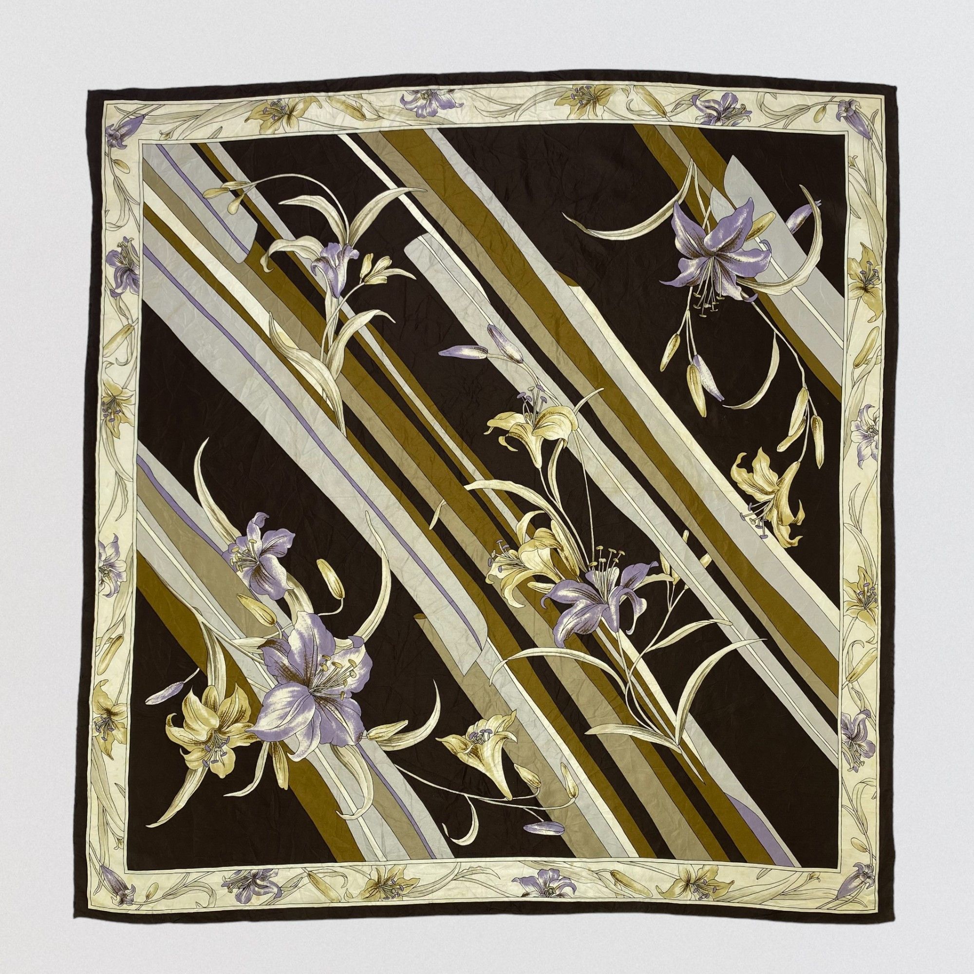 Japanese Brand × Vintage Vintage Floral Silk Scarf SS064 Size ONE SIZE - 1 Thumbnail