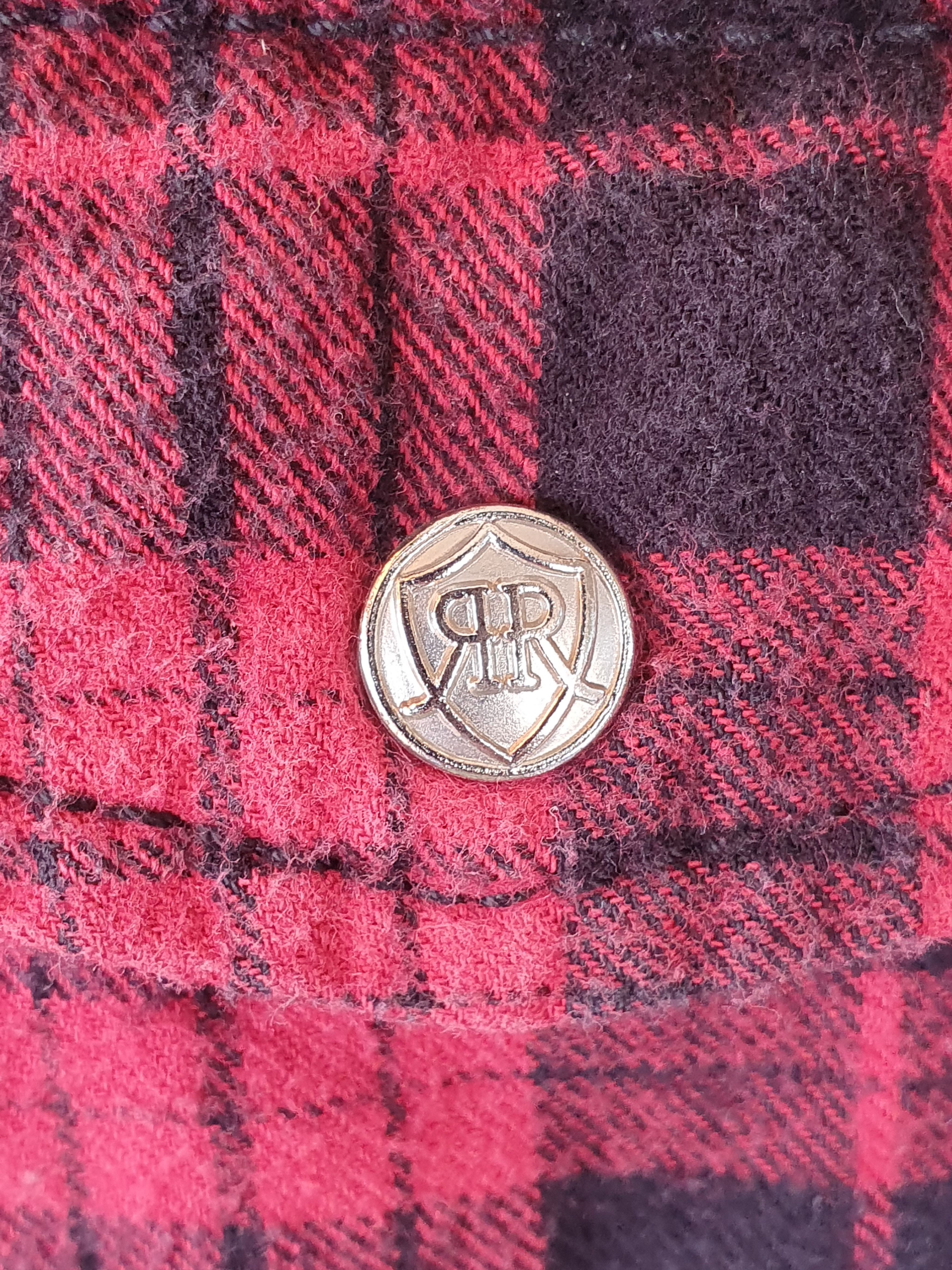Other Rock Rebel by EMP Plaid Shirt Rhinestone Scull on back L Size L / US 10 / IT 46 - 8 Thumbnail