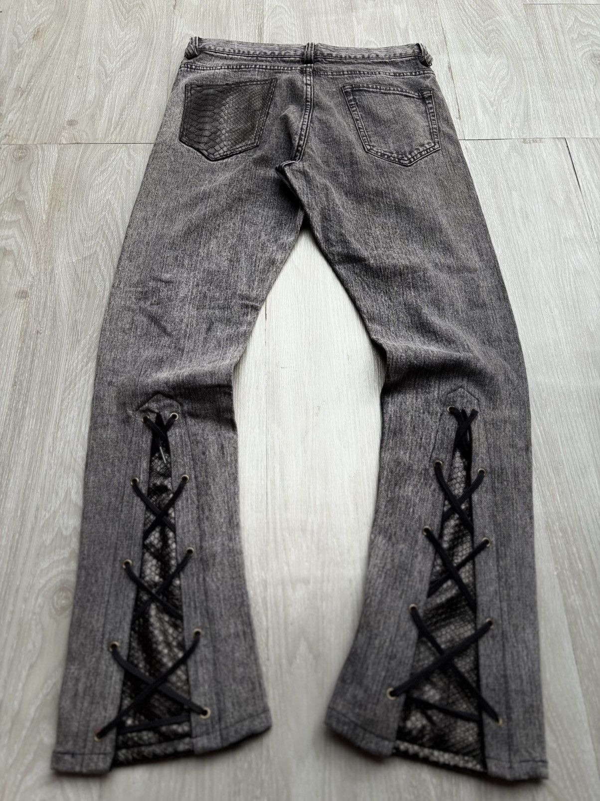 Japanese Brand Buffalo bobs lace up flare jeans Size US 30 / EU 46 - 1 Thumbnail