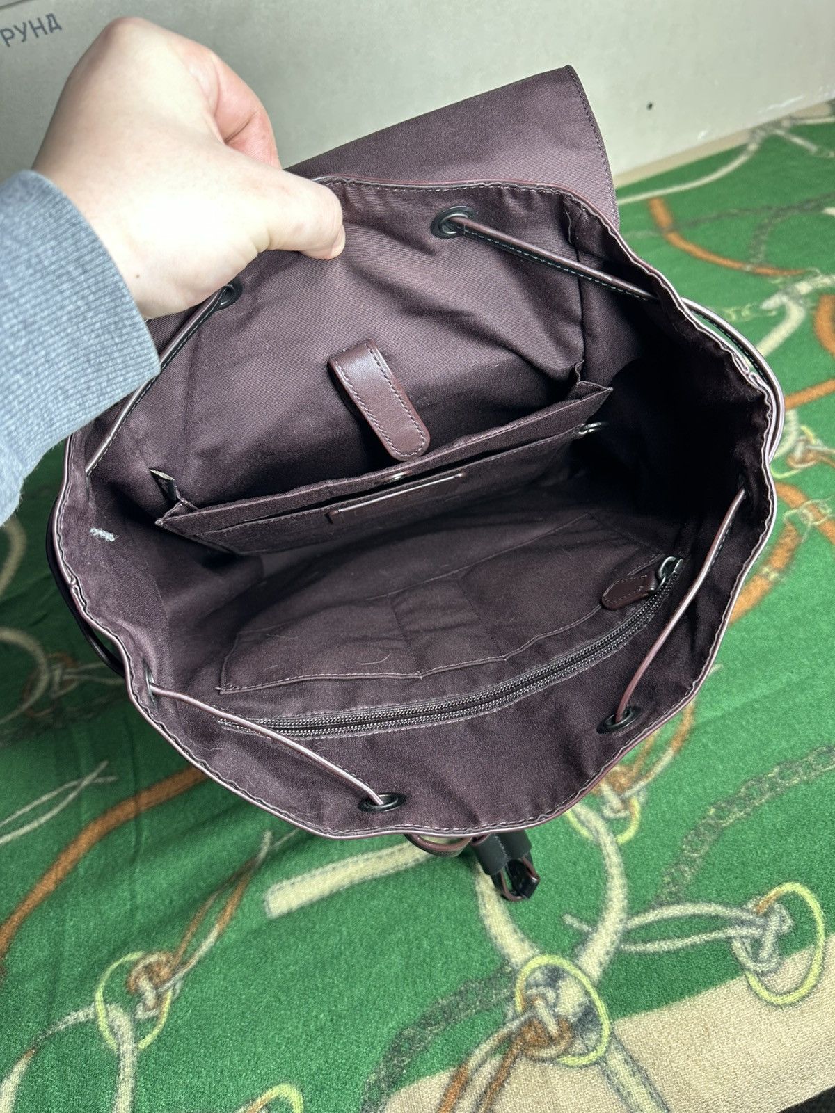 Coach Coach Signature Canvas Leather Flap Hudson Backpack Bag Size ONE SIZE - 16 Thumbnail