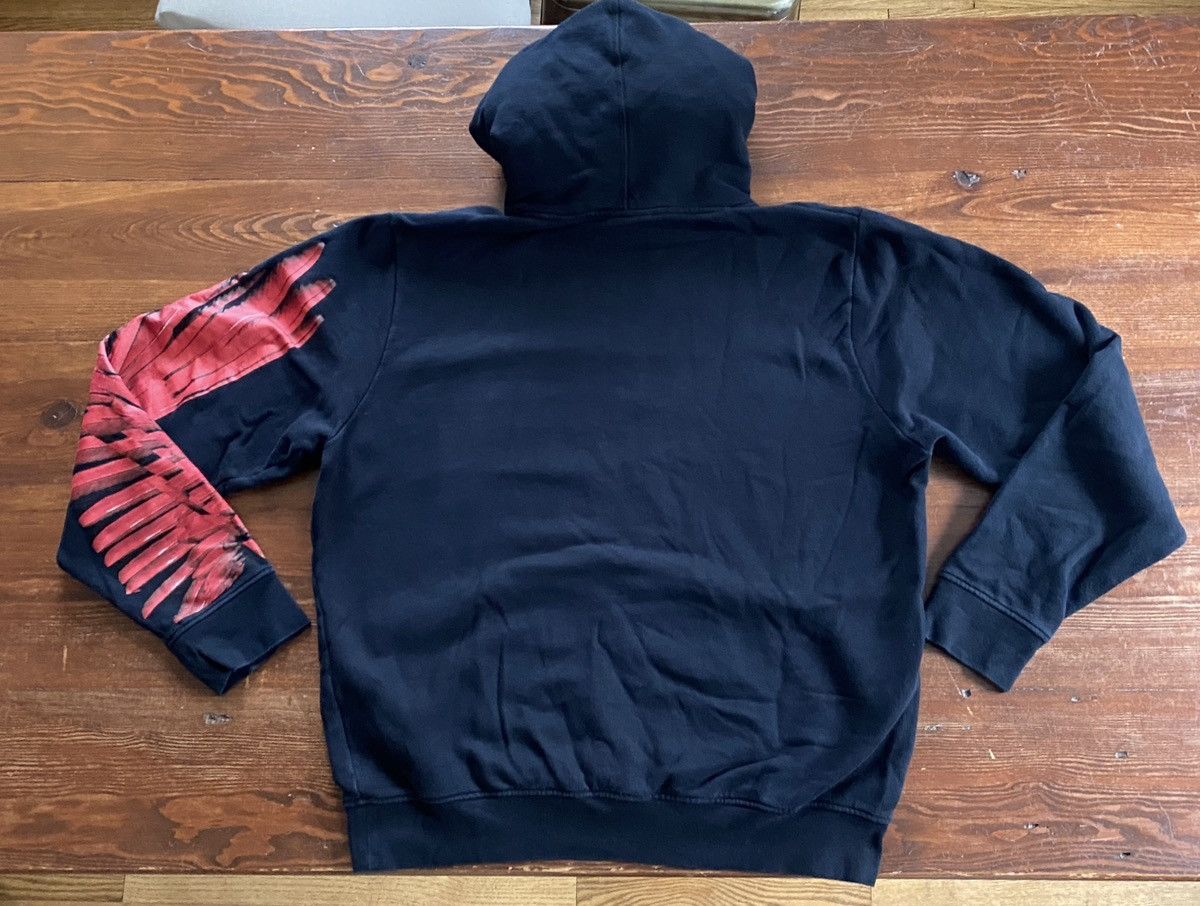 Marcelo Burlon Marcelo Burlon Red Feather Wing Black Hoodie Sweatshirt Size US XL / EU 56 / 4 - 20 Thumbnail