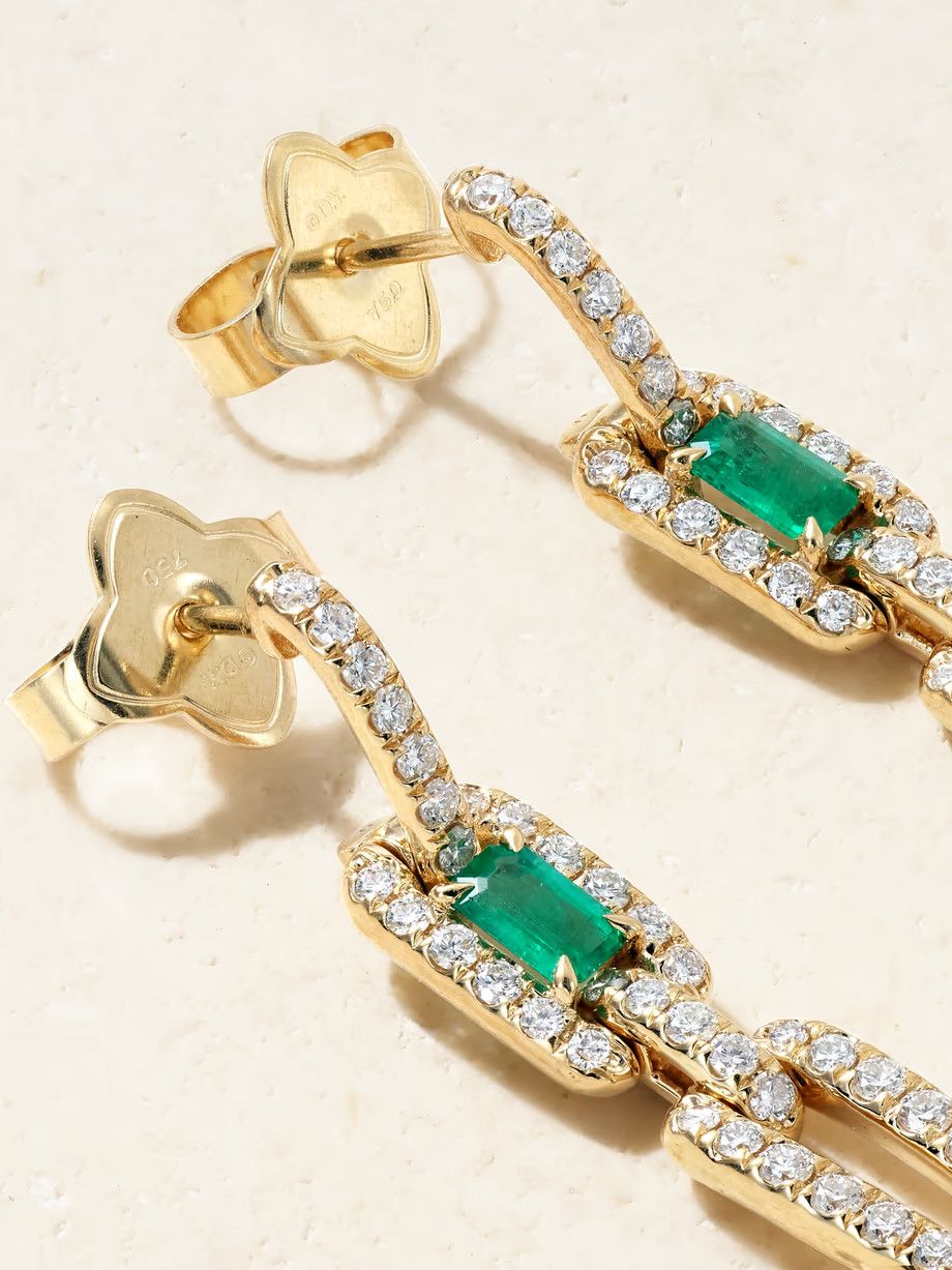 David Yurman oc11z0925 Size: OS / Stax-18 Karat Gold Diamond Earrings Size ONE SIZE - 3 Thumbnail