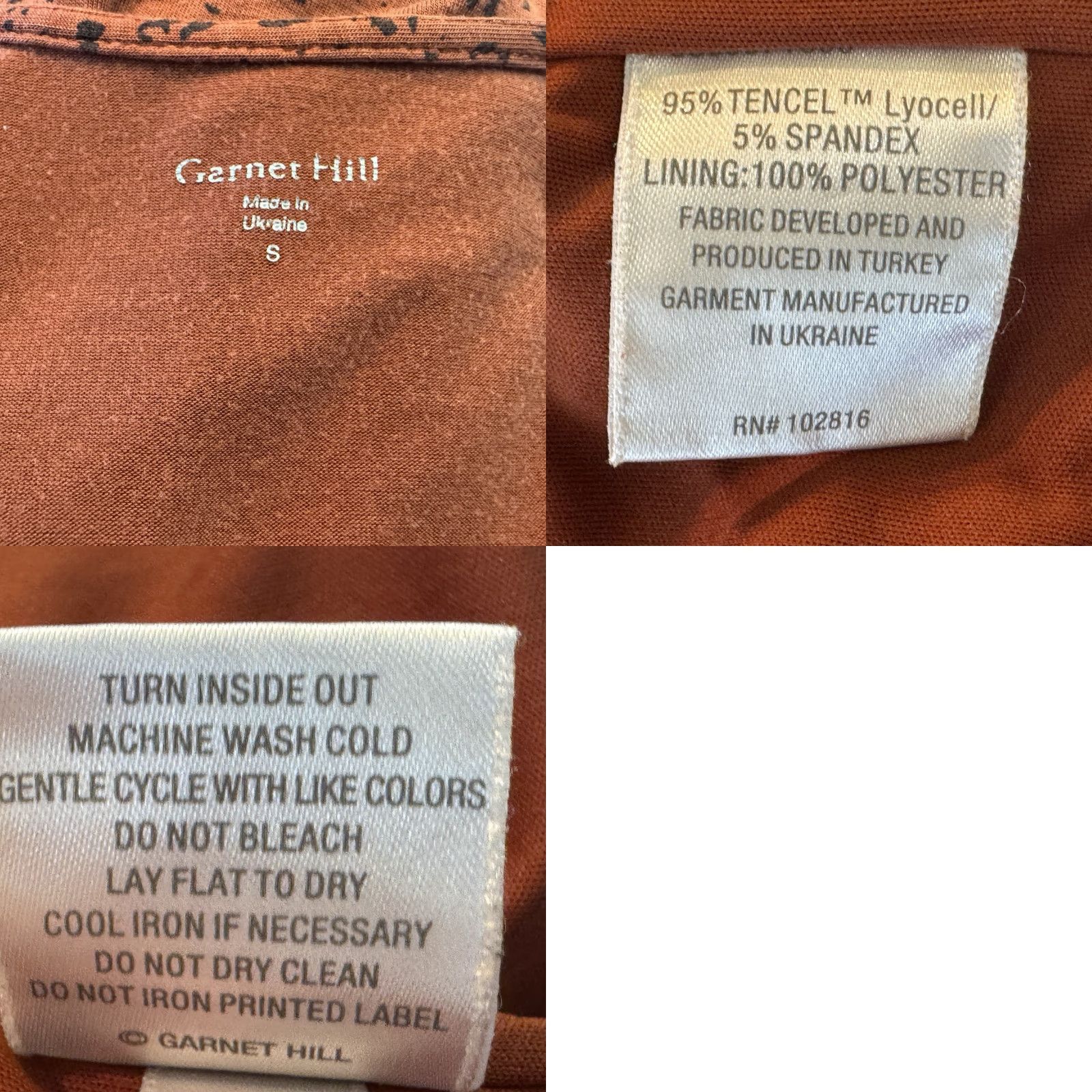 Vintage Garnet Hill Everyday Knit Midi Dress Small Brown Animal Print Surplice Neckline Pockets Pleated Knit Shift Casual Dress Size S / US 4 / IT 40 - 8 Thumbnail