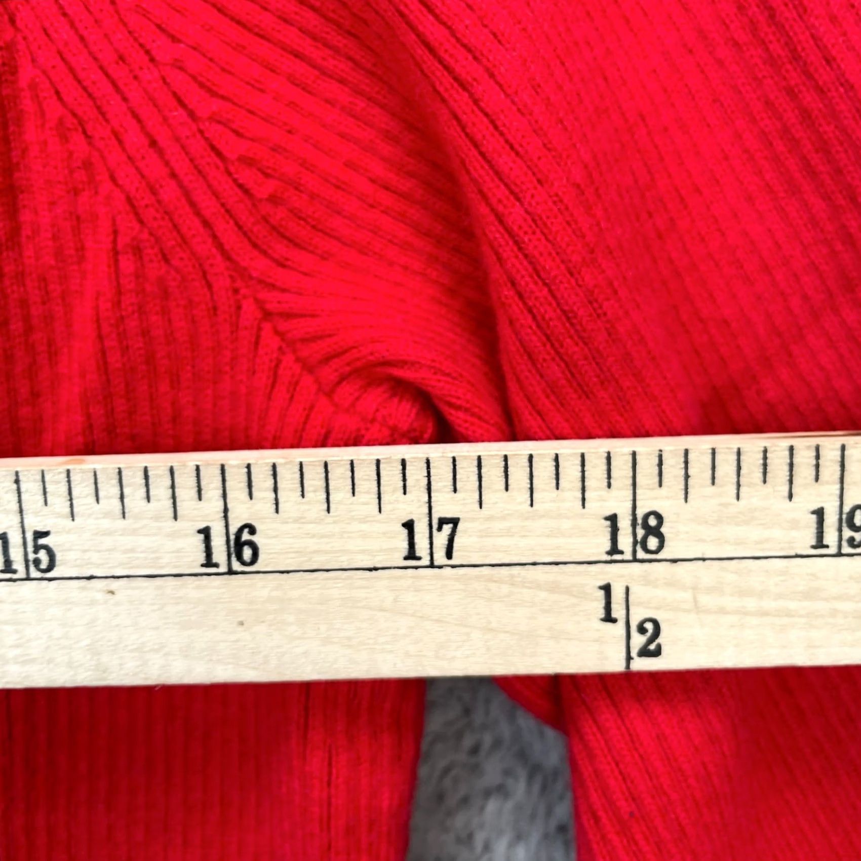 Gap Gap Sweater Womens XXL Red Off The Shoulder Ribbed Tight Knit Slim Fit Size XXL / US 16-18 / IT 52-54 - 7 Thumbnail