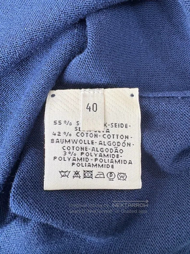 Hermes Hermes Blue Brown Geometric Pattern Round Neck Short Sleev Size XS / US 0-2 / IT 36-38 - 7 Thumbnail