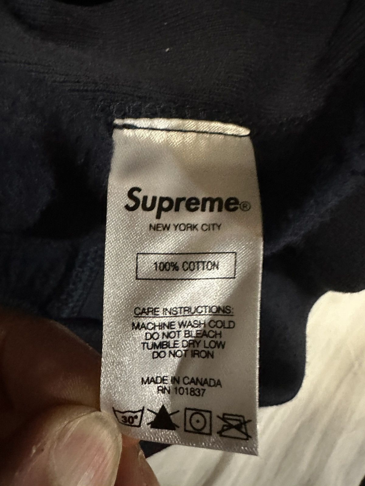 Supreme SUPREME FW20 S LOGO BOX LOGO STICKER HOODIE NAVY LARGE L Size US L / EU 52-54 / 3 - 6 Thumbnail