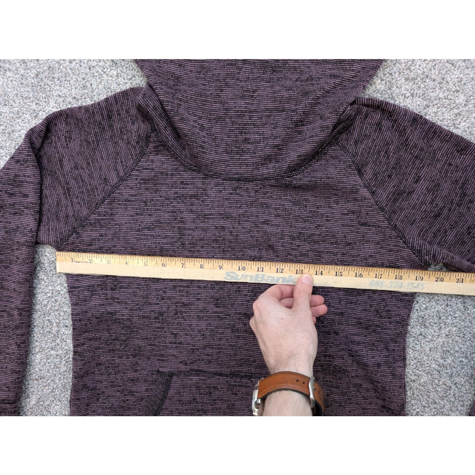 Vintage RBX Turtle Neck Sweatshirt Womens Medium Purple Long Sleeve Pullover Thumbholes Pockets Size M / US 6-8 / IT 42-44 - 4 Thumbnail