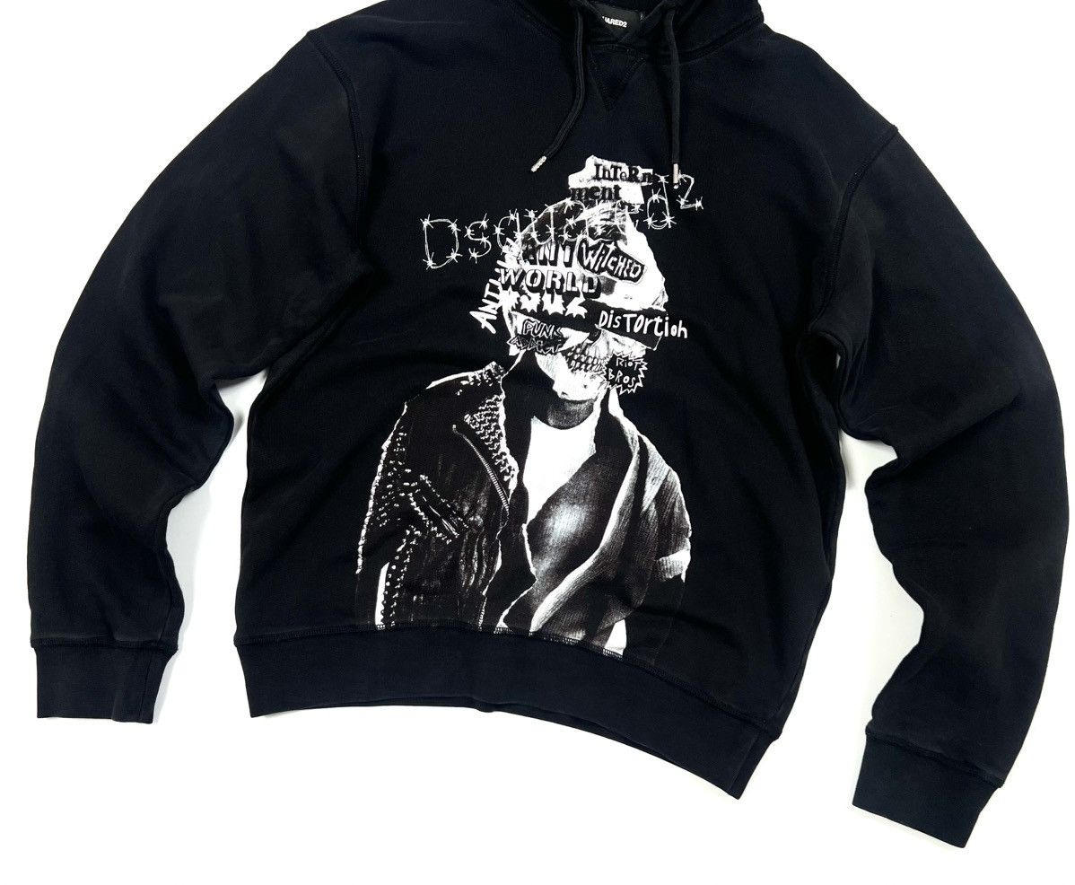 Dsquared2 Auth DSQUARED2 Punk Print Black Cotton Hoodie Men’s Size M/L Size US L / EU 52-54 / 3 - 8 Thumbnail