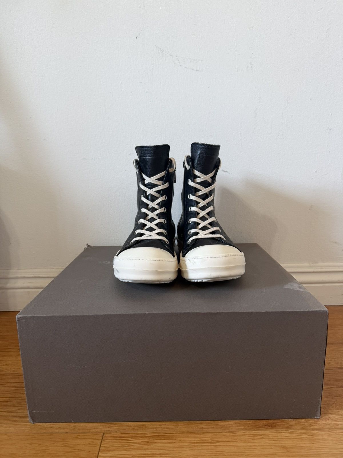 Rick Owens Main line leather sneakers Size US 7 / EU 40 - 4 Thumbnail