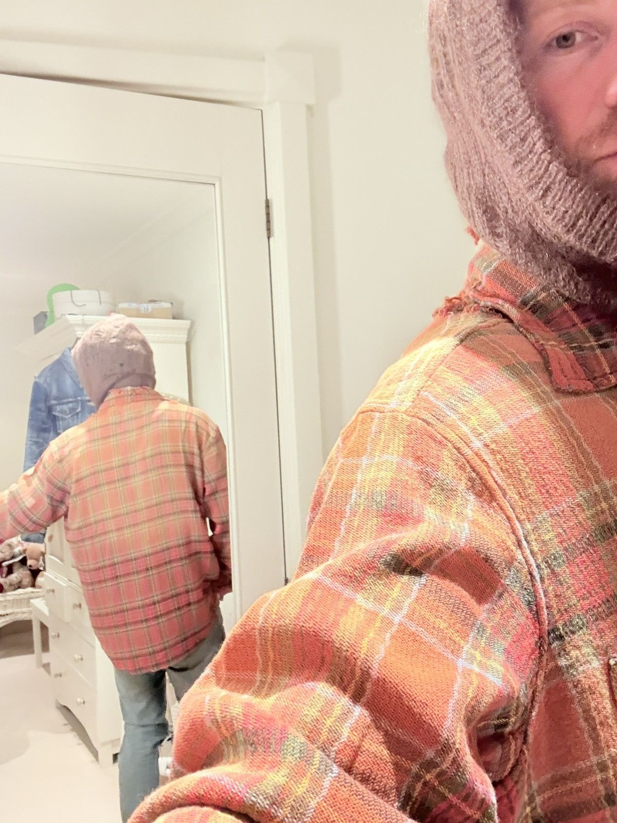 Gallery Dept. Gallery Dept Marley Distressed Checked Cotton-Flannel Shirt Size US XL / EU 56 / 4 - 22 Thumbnail