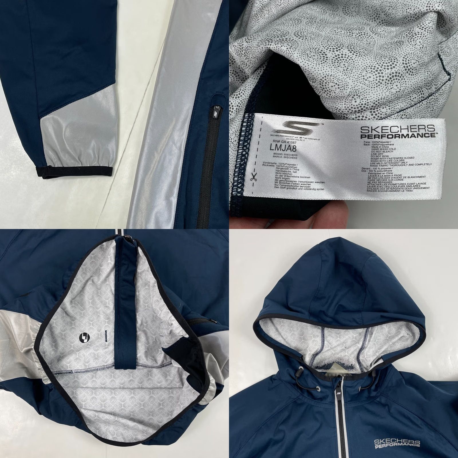 SKECHERS Final Answer: Sketchers Jacket - Men's Medium Blue Go Shield Performance Hooded Hiking Fishing Run Size US M / EU 48-50 / 2 - 8 Thumbnail