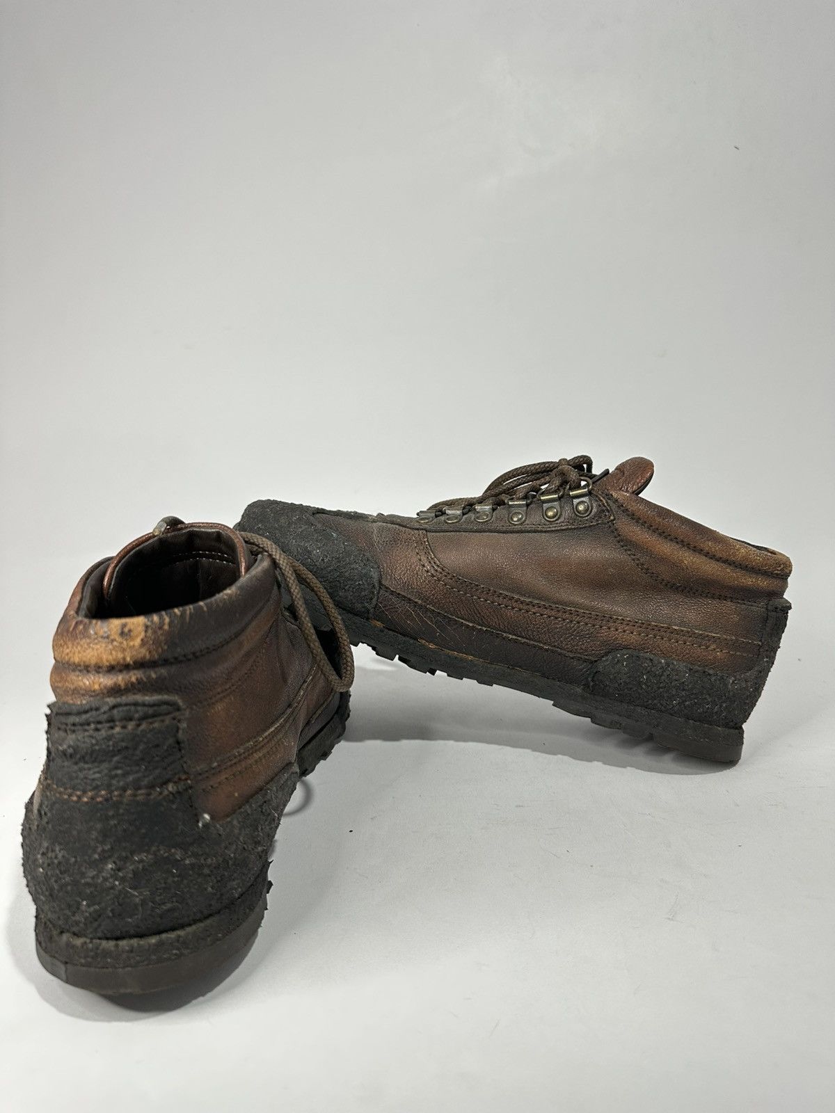 Dolce & Gabbana DOLCE & GABBANA Brown Deerskin Leather Hiking Boots. Size US 9.5 / EU 42-43 - 4 Thumbnail