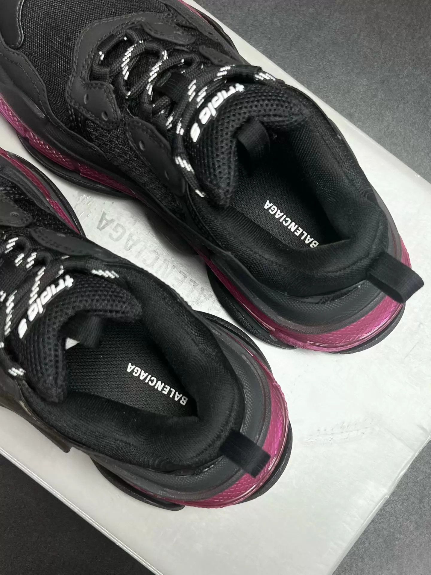 Balenciaga Balenciaga Triple S Women's Black & Pink 36 Size US 5.5 / IT 35.5 - 4 Thumbnail