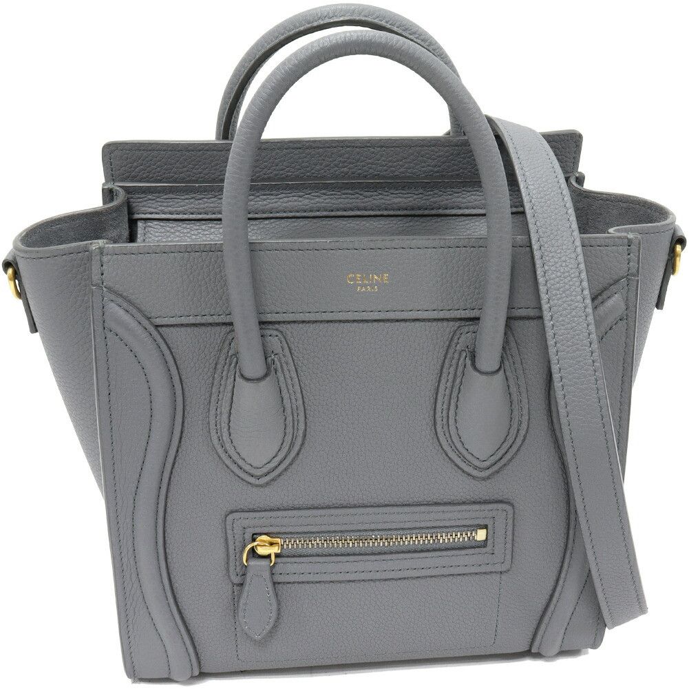 Celine Celine Celine Luggage Nano Shopper Baby Drummed Calfskin 2way Bag Leather Shoulder Bag 189243AQL.10KL DUTY FREE for USA Size ONE SIZE - 1 Thumbnail