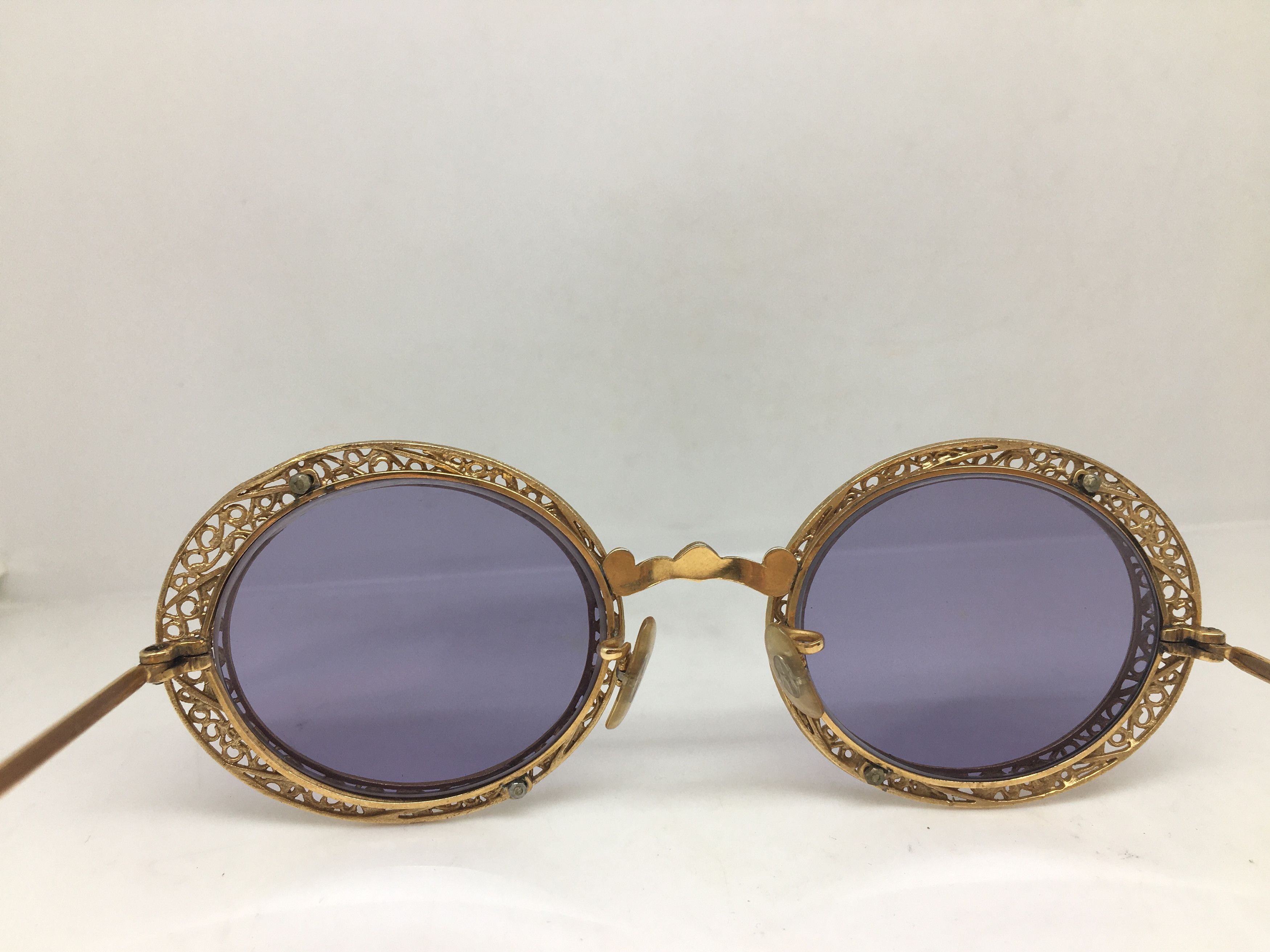 Vintage 69 MOD TURA trafitto peltro filigrana wash OCCHIALI DA SOLE Size ONE SIZE - 4 Thumbnail