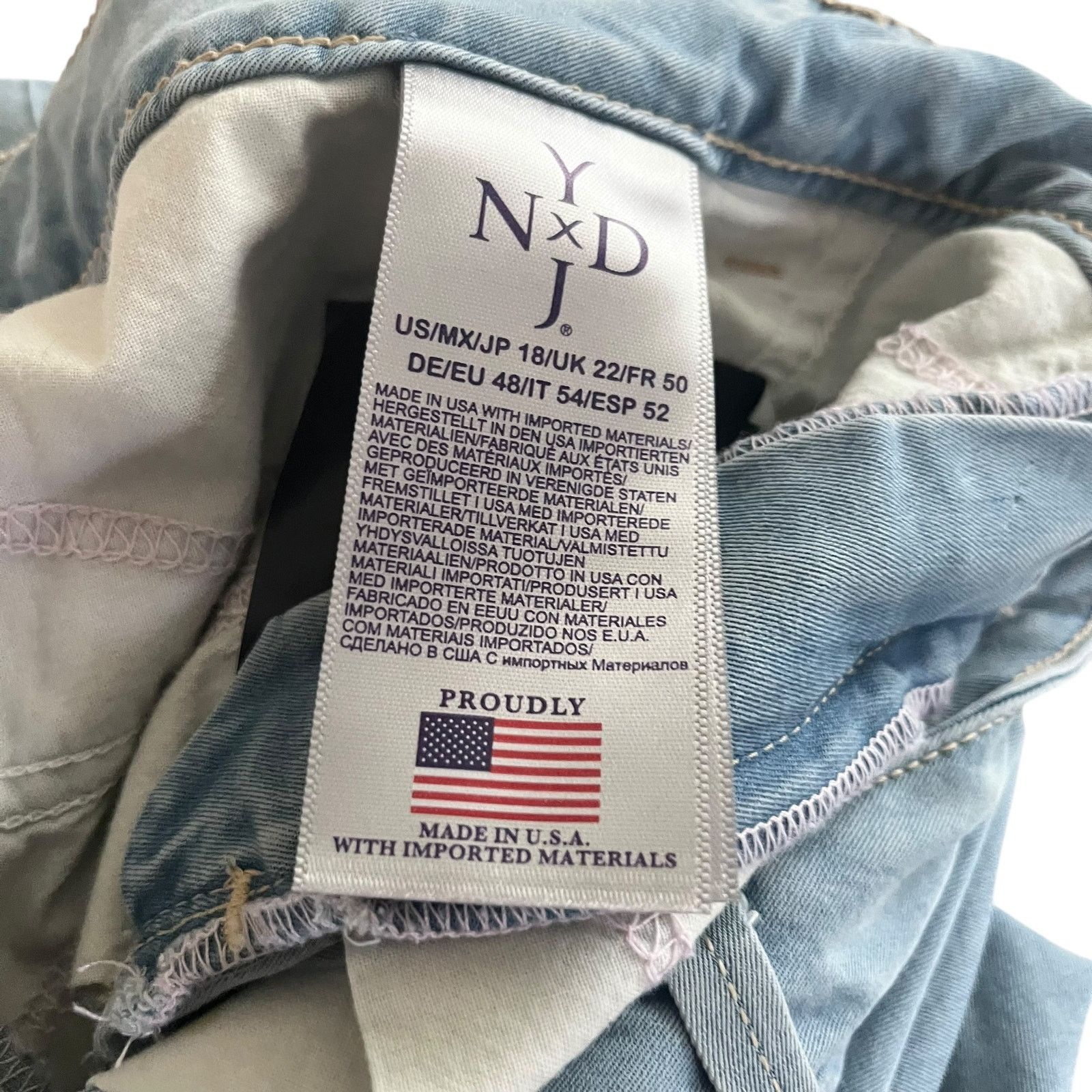 NYDJ NYDJ Light Blue Denim Five Pocket Midi Skirt Plus Size 18 Size 40" / US 18 - 6 Thumbnail