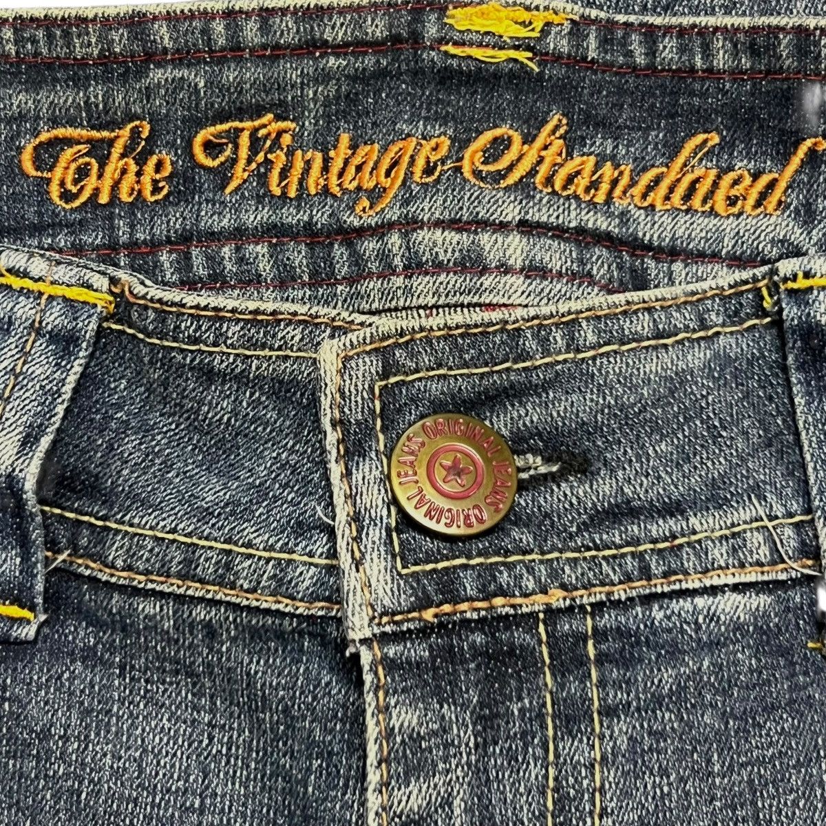 Japanese Brand Vintage Flared Original Jeans Japan - Faded Wash Style Jeans Size US 33 - 14 Thumbnail
