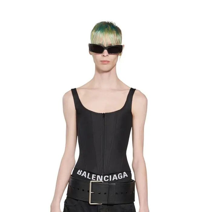 Balenciaga o1bcso1str0226 Size: 95 / Force Belt In Black Size 38 - 2 Thumbnail
