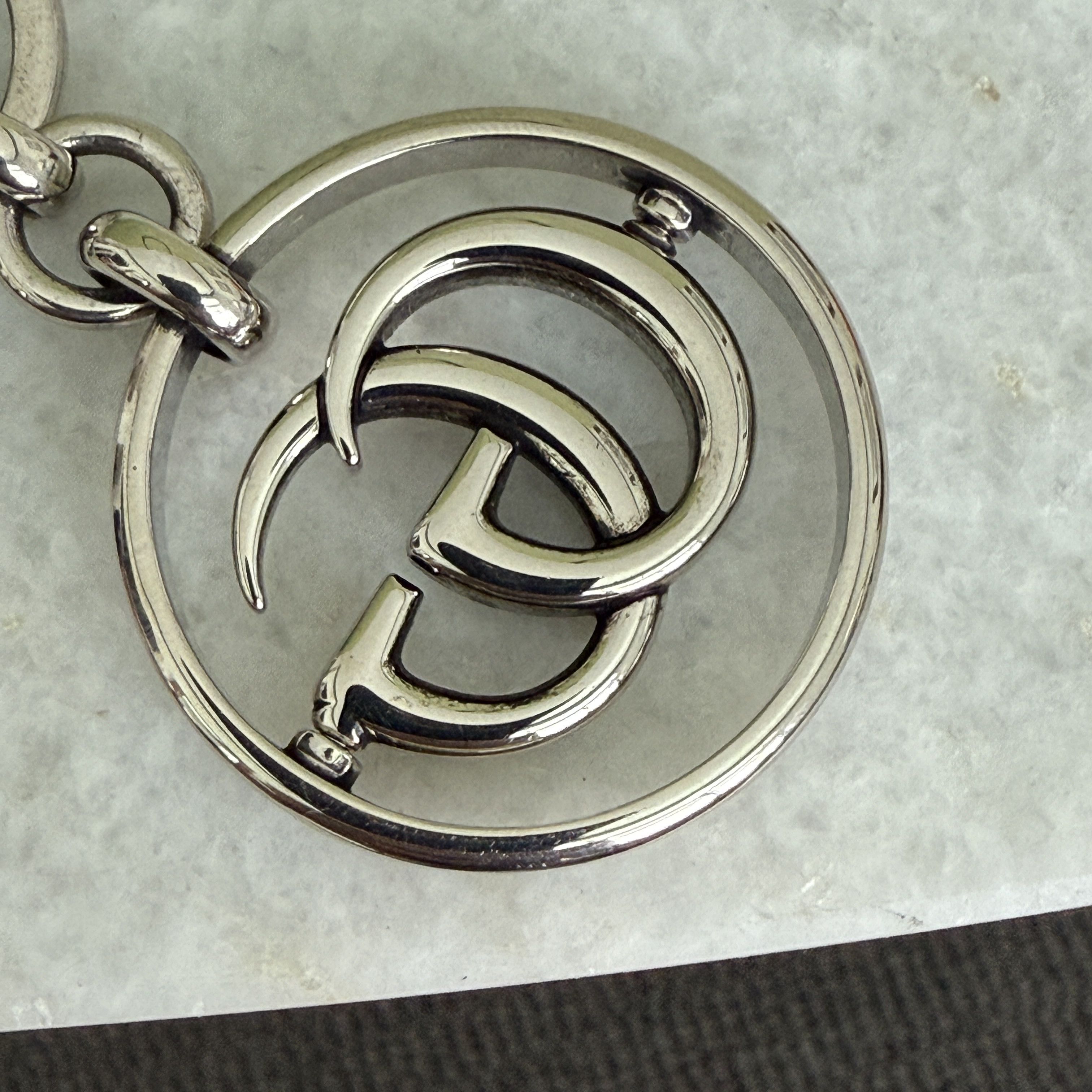 Gucci GUCCI Silver Double G Logo Keychain ‎752067 Size ONE SIZE - 7 Thumbnail