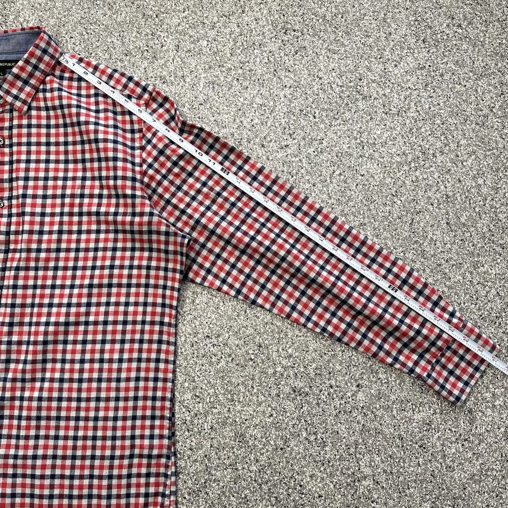 Banana Republic Banana Republic Button-Up Shirt Mens L Long Sleeve Red Camis Pattern Plaid Cotton Shirt Size US L / EU 52-54 / 3 - 5 Thumbnail