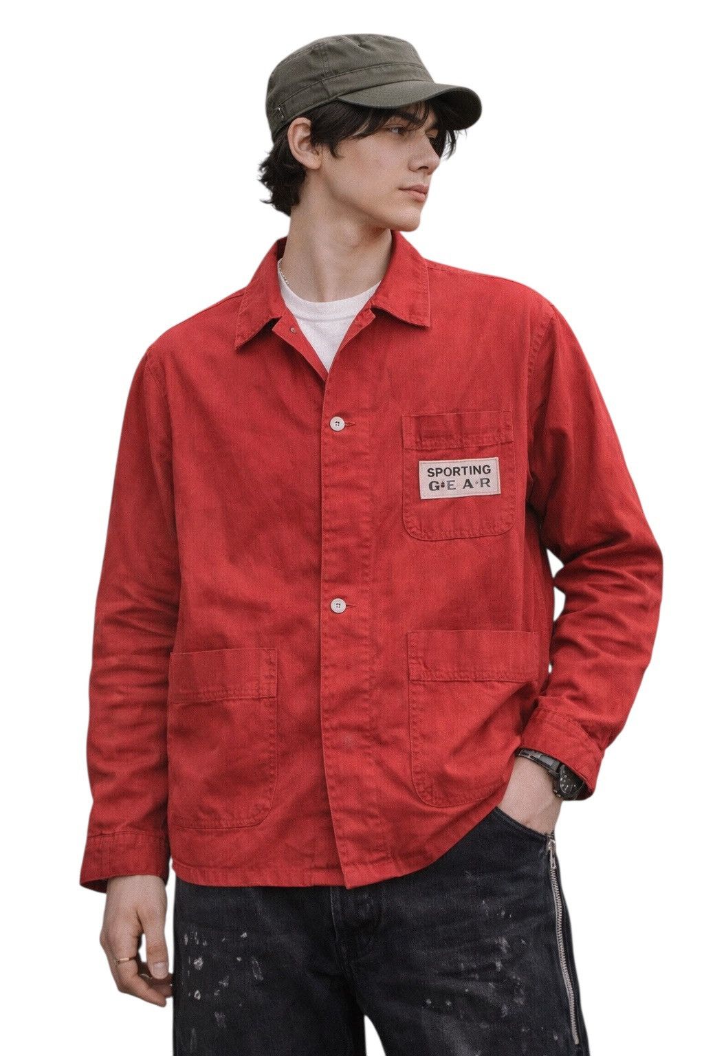 Hai Sporting Gear ‼️LAST DROP‼️HAI Sporting Gear Issey Miyake Red Chore Jacket Size US M / EU 48-50 / 2 - 1 Thumbnail