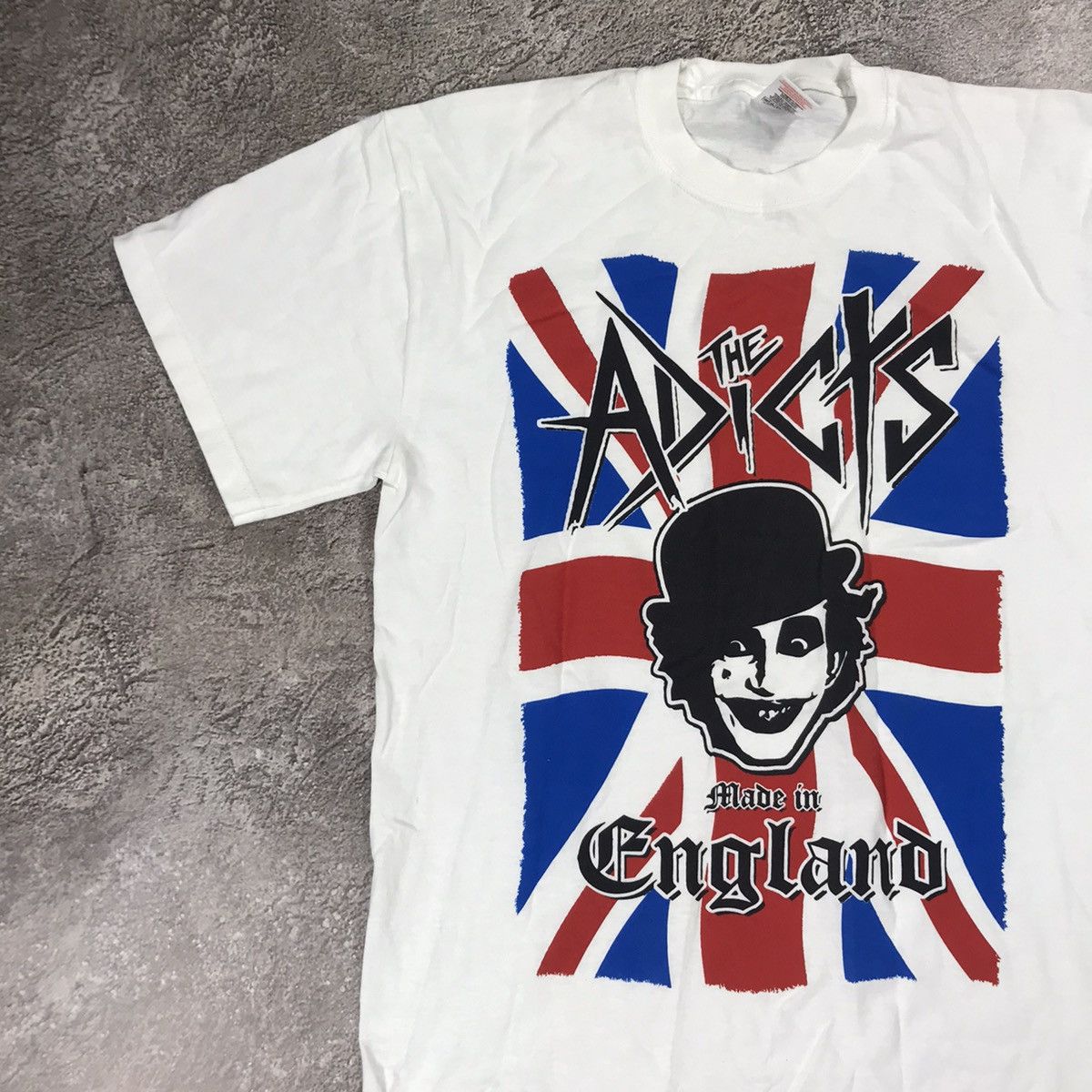 Band Tees VINTAGE Y2K THE ADICTS FACE HORROR BONES BLOOD SKULLS CREEPY Size US M / EU 48-50 / 2 - 3 Thumbnail