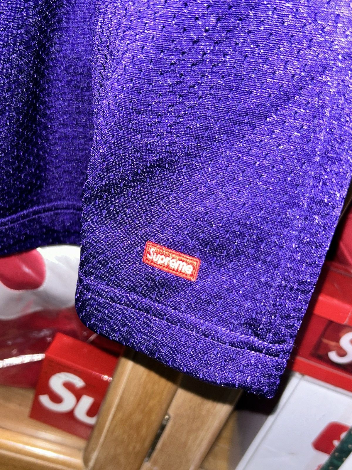 Supreme Supreme Small Box Baggy Mesh Short Purple SS25 Large NEW Size US 34 / EU 50 - 5 Thumbnail