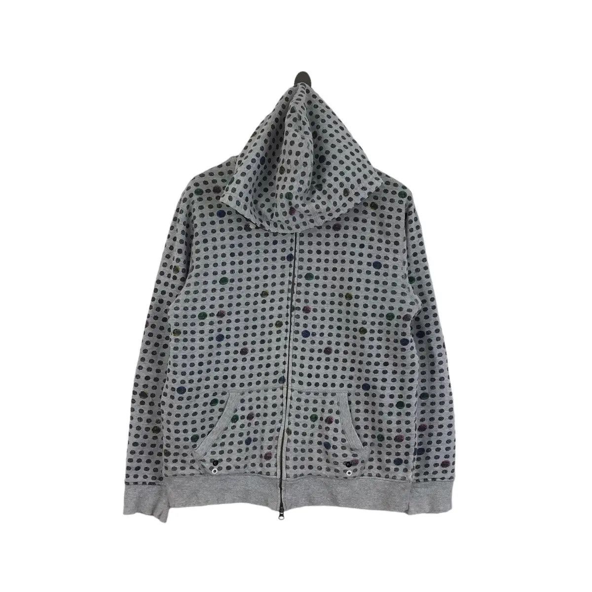 Quiksilver Vintage QUIKSILVER SURFING Polka Dot Fleece Hoodie Jacket Size US L / EU 52-54 / 3 - 1 Thumbnail