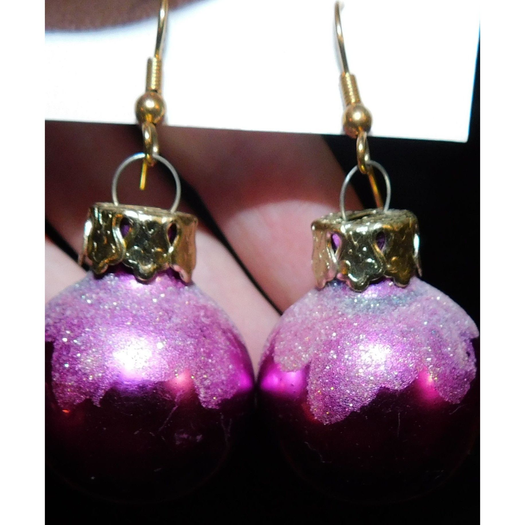 Other Snowy Purple Holiday Ornament Drop Earrings Size ONE SIZE - 3 Thumbnail
