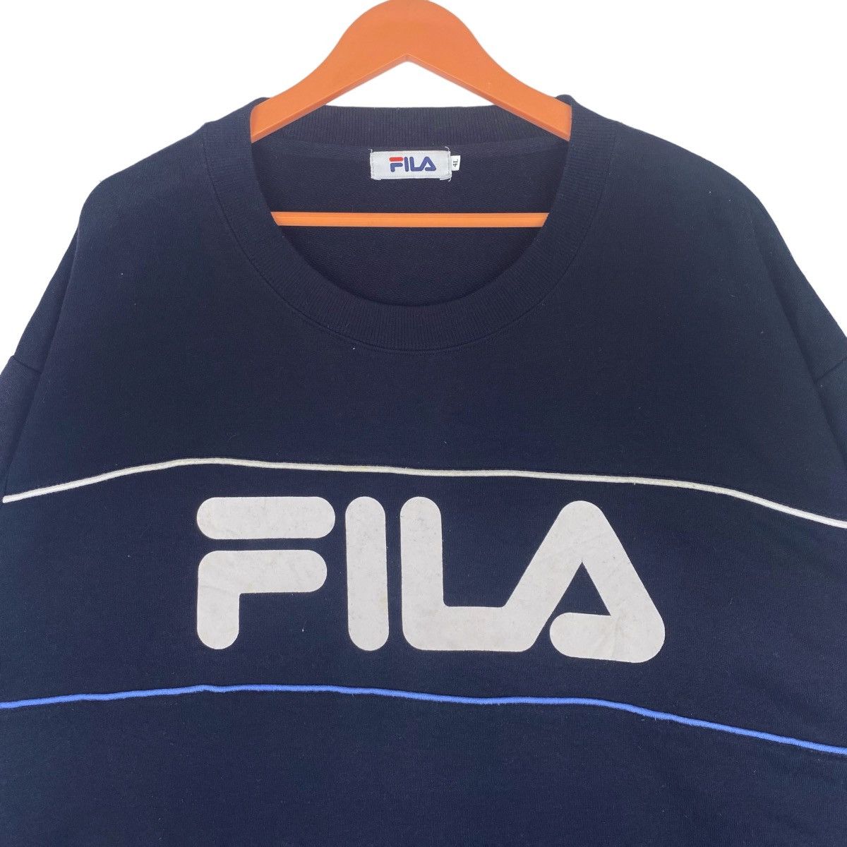 Fila Fila 3 Tone Big Logo Sweatshirt Crewneck Pullover Jumper Size US XL / EU 56 / 4 - 2 Thumbnail